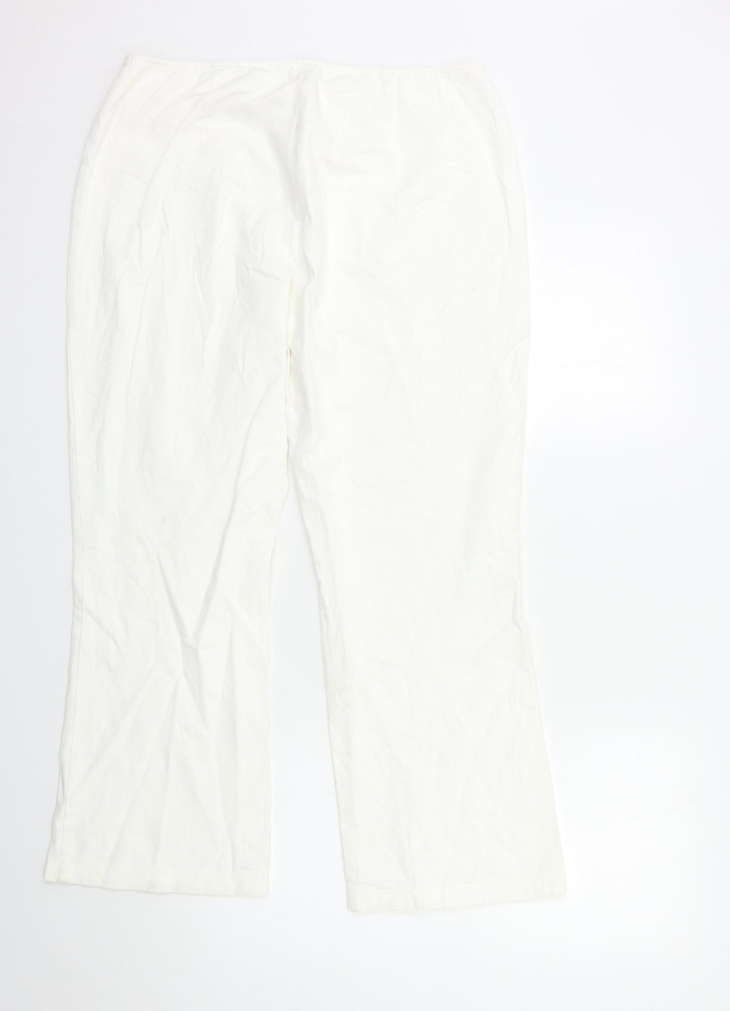 Womens UK Size 32 in Preworn Regular Fit  White Trousers