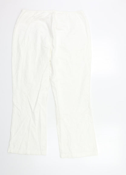 Womens UK Size 32 in Preworn Regular Fit  White Trousers