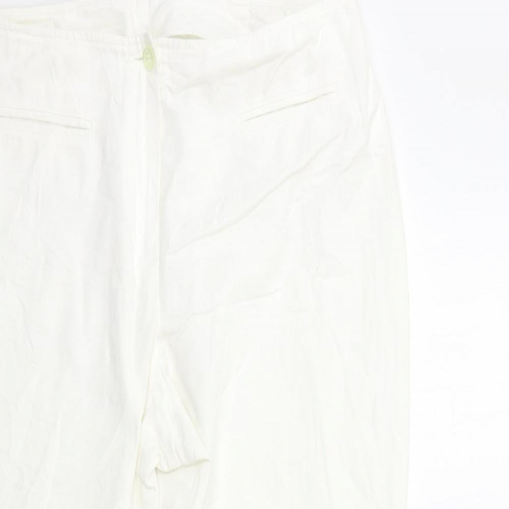 Womens UK Size 32 in Preworn Regular Fit  White Trousers