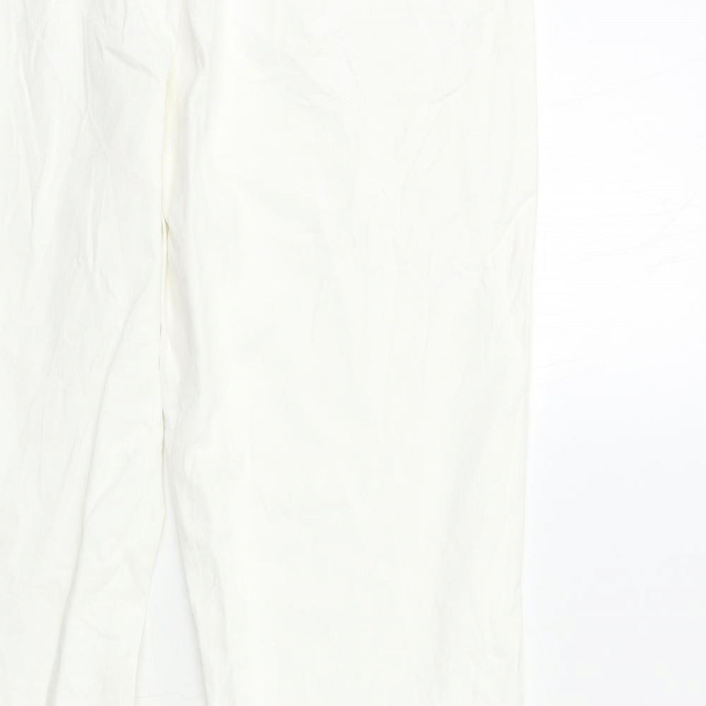 Womens UK Size 32 in Preworn Regular Fit  White Trousers