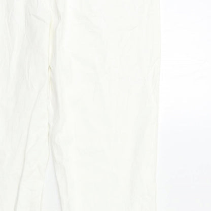 Womens UK Size 32 in Preworn Regular Fit  White Trousers