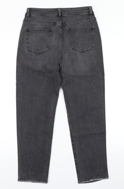 Red Herring Womens Grey  Denim Straight Jeans Size 8 L23 in