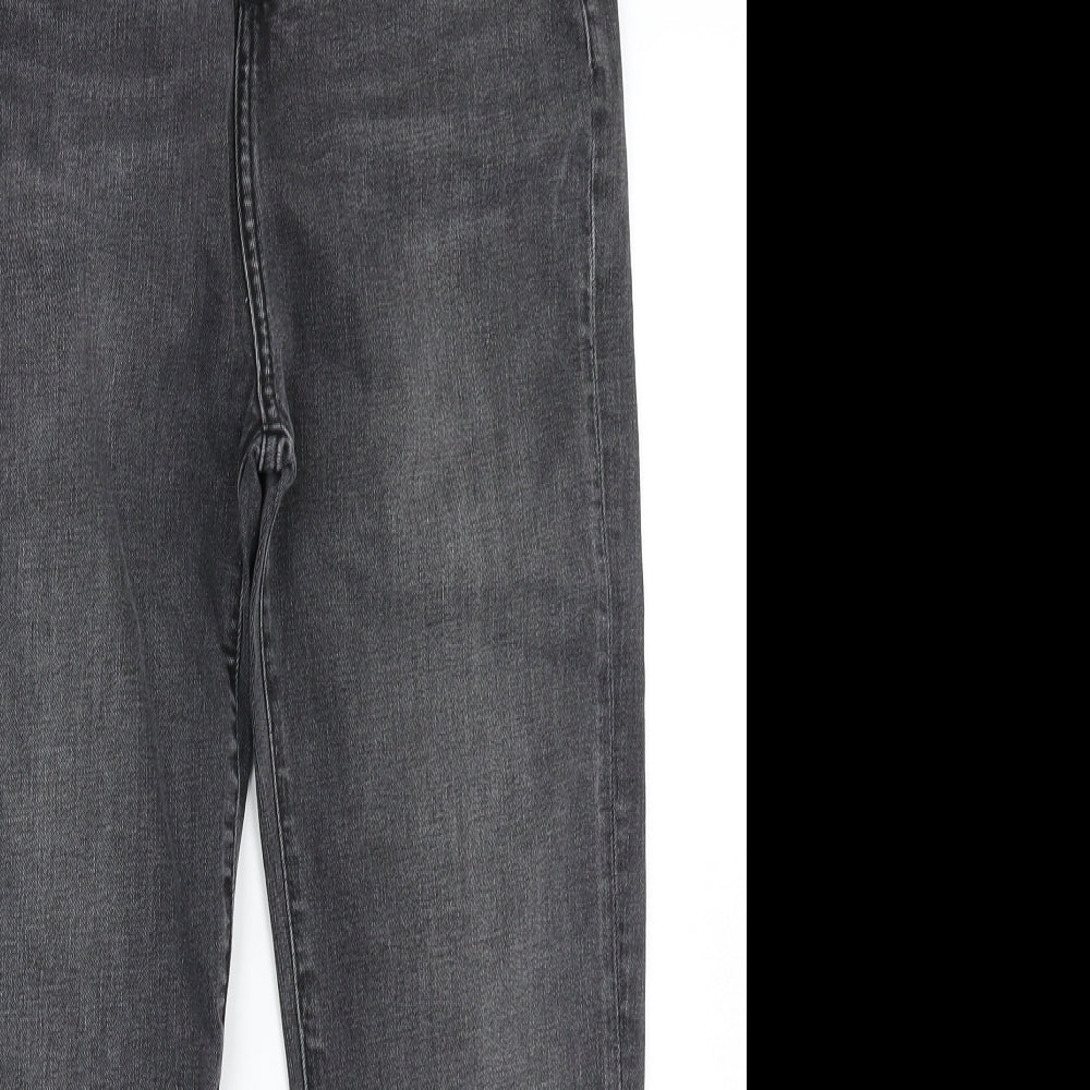 Red Herring Womens Grey  Denim Straight Jeans Size 8 L23 in