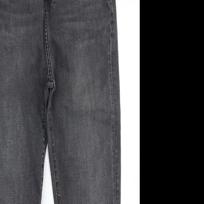 Red Herring Womens Grey  Denim Straight Jeans Size 8 L23 in