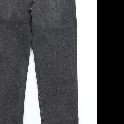 Red Herring Womens Grey  Denim Straight Jeans Size 8 L23 in