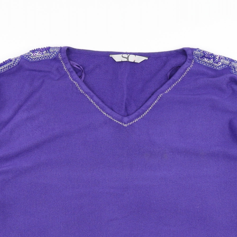 Womens UK Size 12 BHS Purple Pullover Jumper