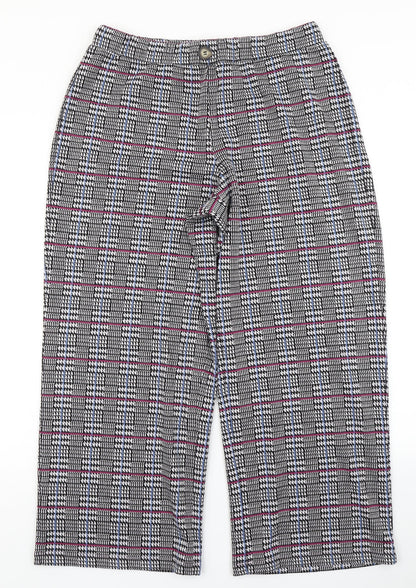 Aniston Womens Black Houndstooth  Trousers  Size 16 L24 in