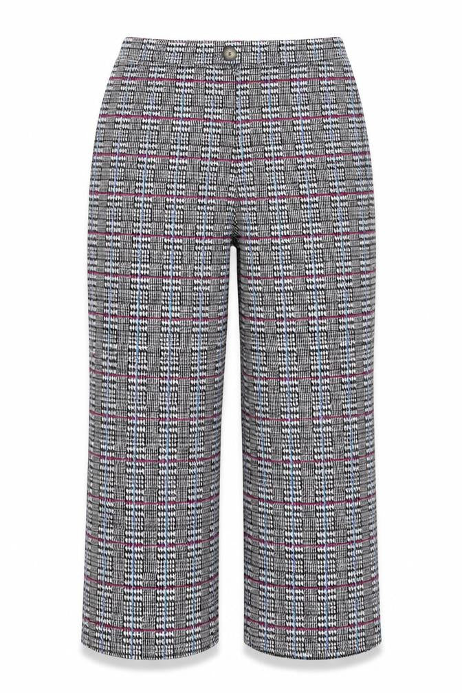 Aniston Womens Black Houndstooth  Trousers  Size 16 L24 in