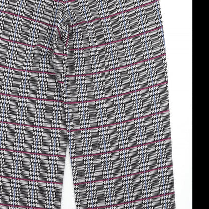 Aniston Womens Black Houndstooth  Trousers  Size 16 L24 in