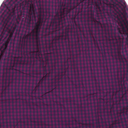 Charles Tyrwhitt Mens Purple Check   Button-Up Size M