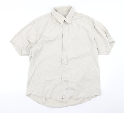Zantos Mens Beige    Button-Up Size M