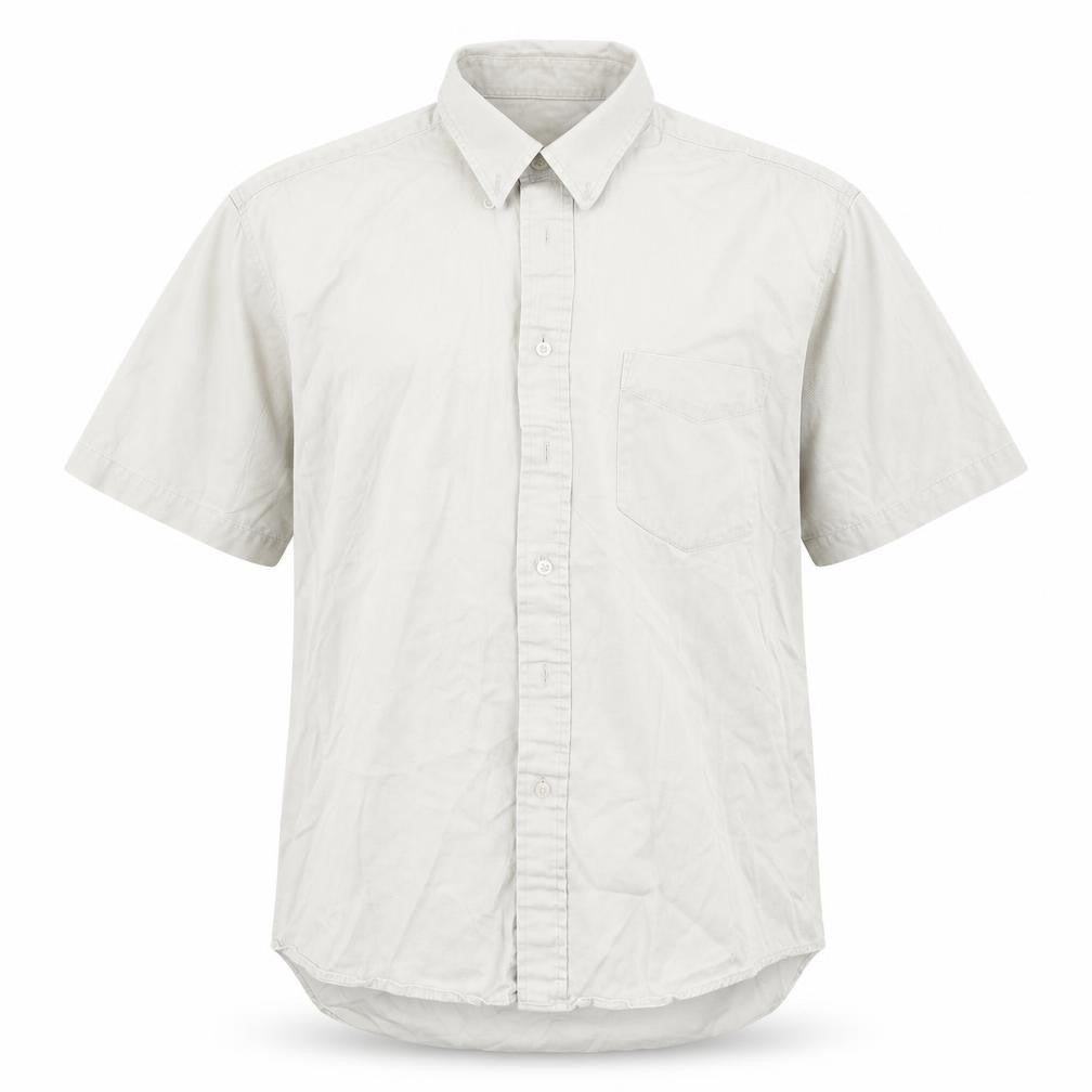 Mens UK Size M Zantos Beige  Button-Up Short Sleeve Casual Shirt