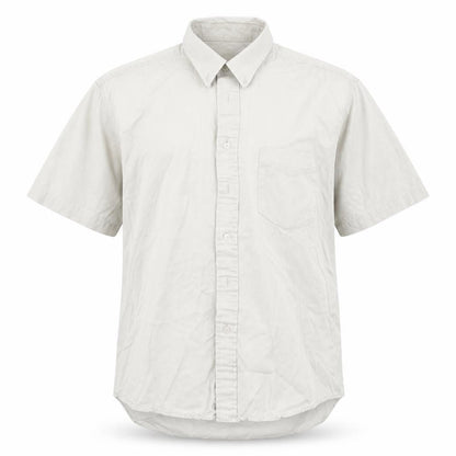 Mens UK Size M Zantos Beige  Button-Up Short Sleeve Casual Shirt