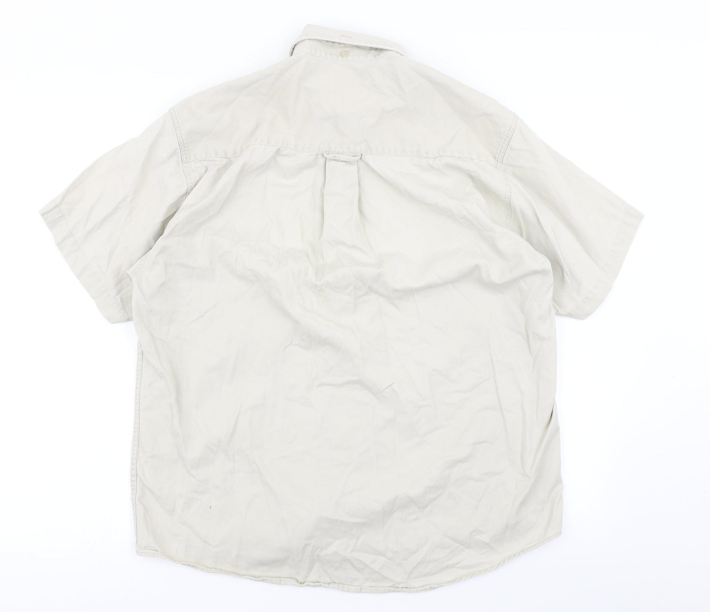 Zantos Mens Beige    Button-Up Size M