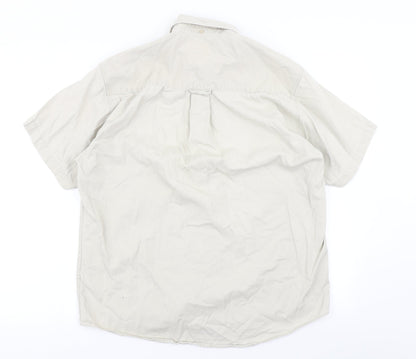 Zantos Mens Beige    Button-Up Size M