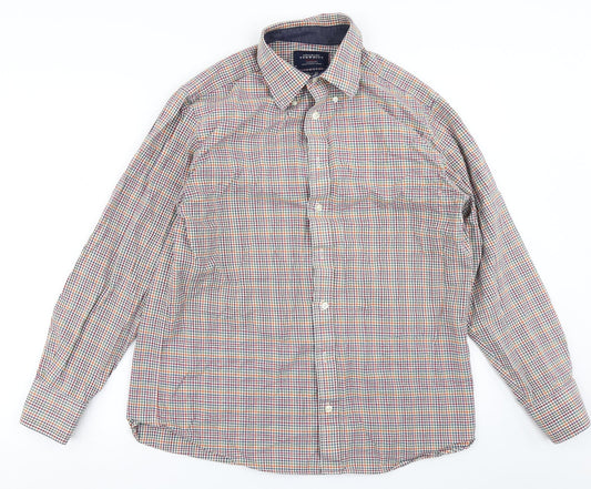 Mens UK Size M Charles Tyrwhitt Pink  Button-Up Long Sleeve Casual Shirt