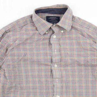 Mens UK Size M Charles Tyrwhitt Pink  Button-Up Long Sleeve Casual Shirt