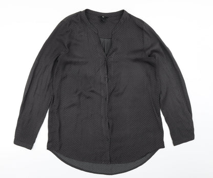 Womens UK Size 12 H&M Grey Basic Blouse