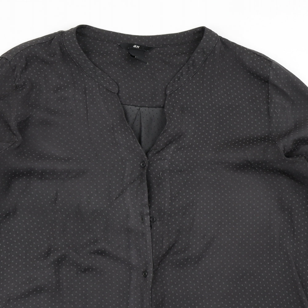 Womens UK Size 12 H&M Grey Basic Blouse