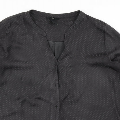 Womens UK Size 12 H&M Grey Basic Blouse