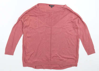 Womens UK Size 10 Warehouse Pink Pullover Jumper