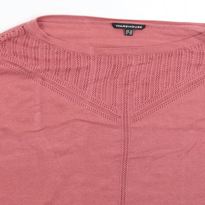 Womens UK Size 10 Warehouse Pink Pullover Jumper