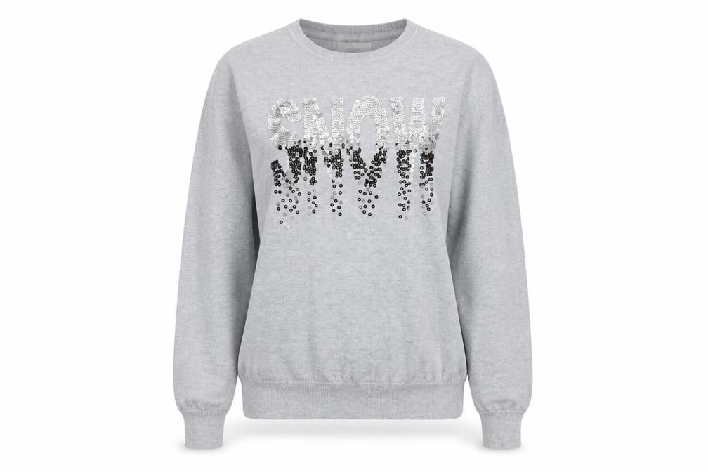 Womens UK Size M Papaya Grey Pullover Jumper