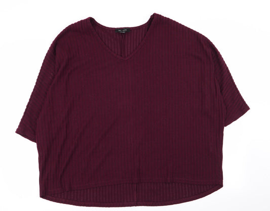 Womens UK Size M New Look Red Basic T-Shirt