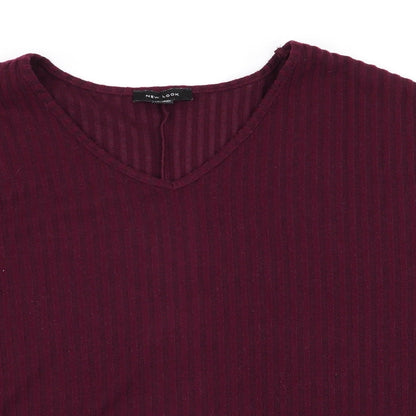 Womens UK Size M New Look Red Basic T-Shirt