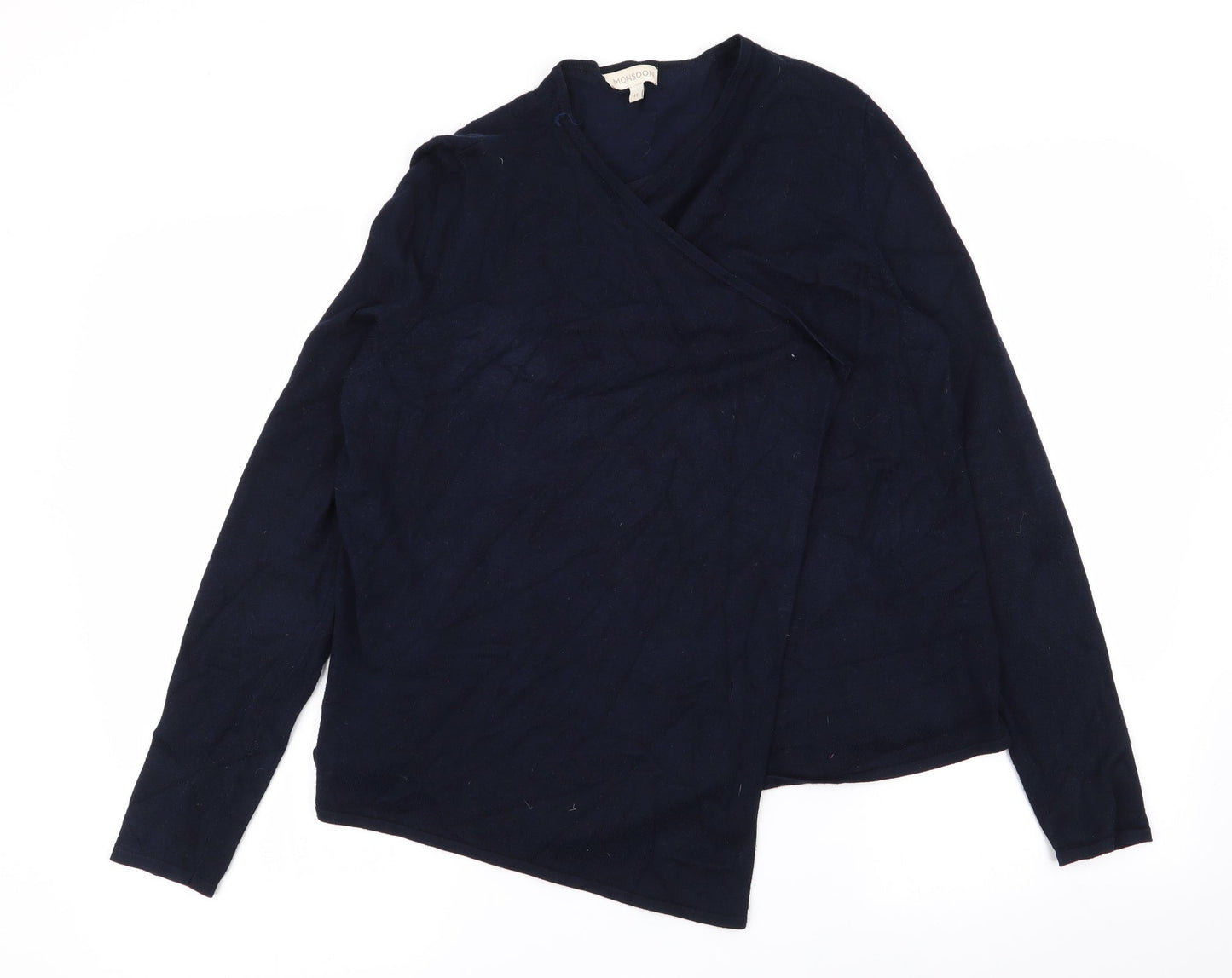 Womens UK Size M Monsoon Blue Cardigan Jumper