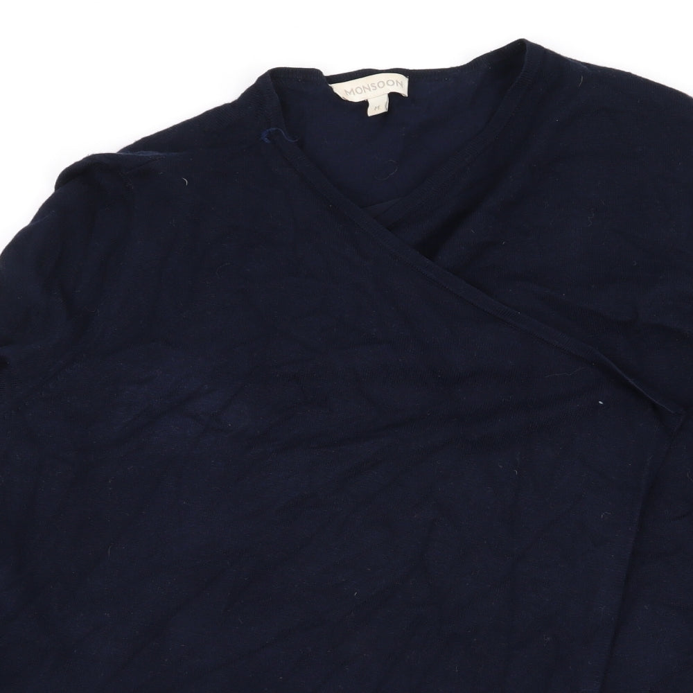 Womens UK Size M Monsoon Blue Cardigan Jumper