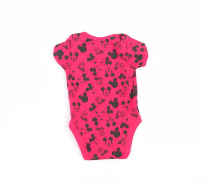 Asda George Boys Red Animal Print  Babygrow One-Piece Size 6-9 Months  - mickey mouse