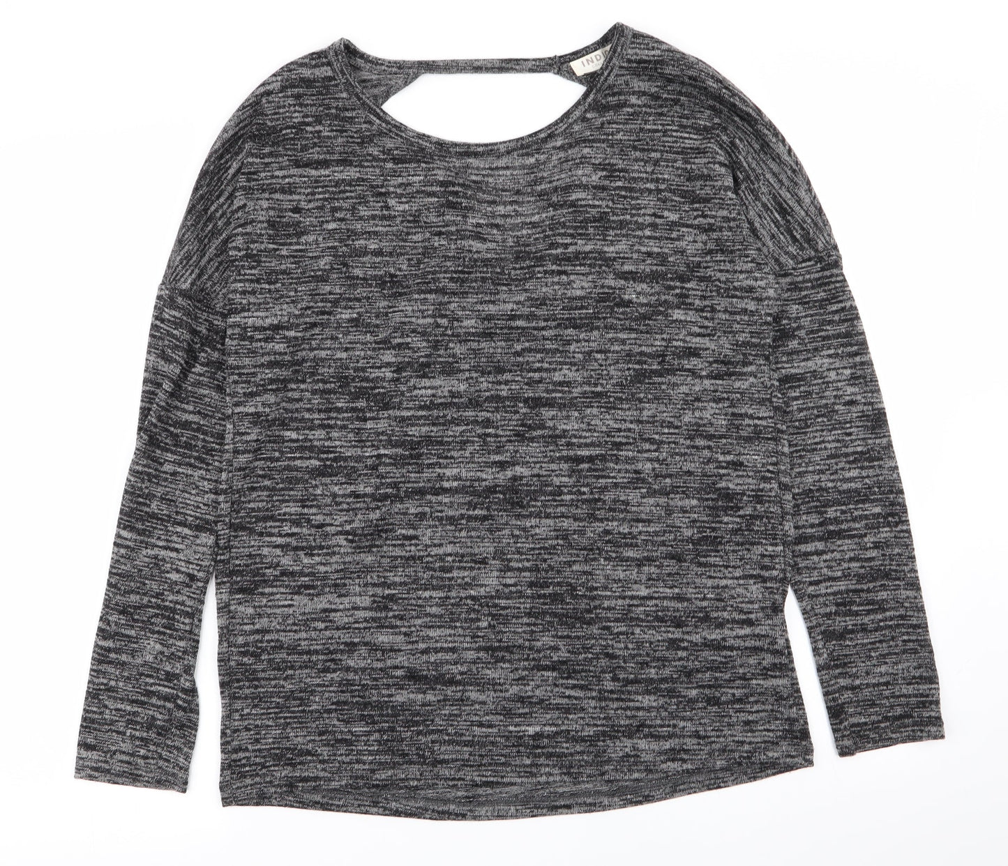 Indigo Womens Grey   Basic T-Shirt Size 10