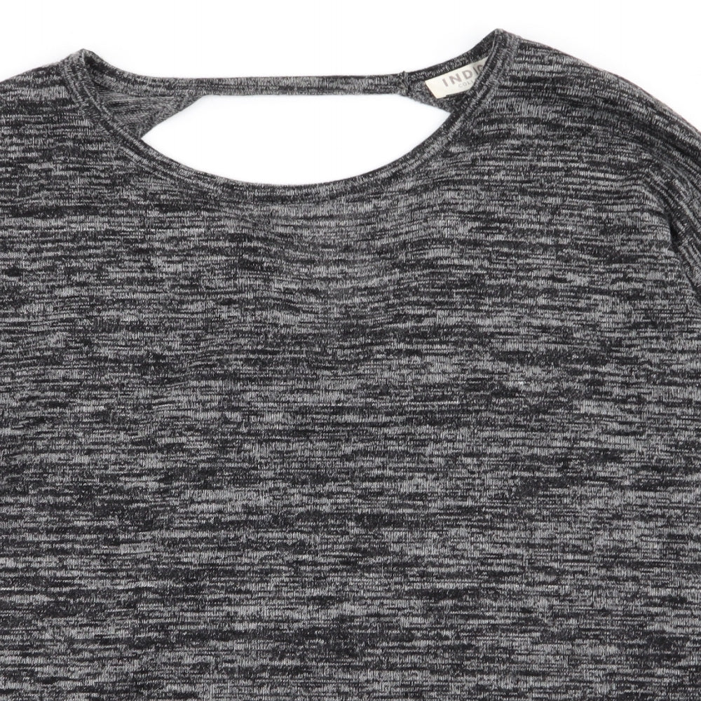 Indigo Womens Grey   Basic T-Shirt Size 10