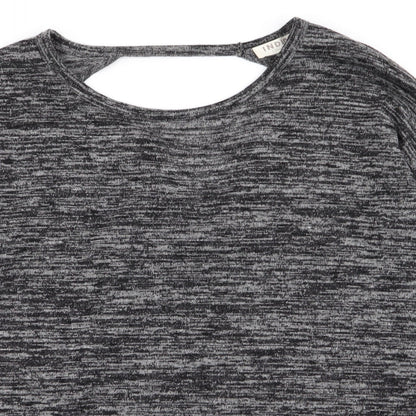 Indigo Womens Grey   Basic T-Shirt Size 10