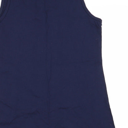 Womens UK Size M Fruit of the Loom Blue Basic Tank