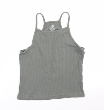 H&M Girls Green   Camisole Tank Size 12-13 Years