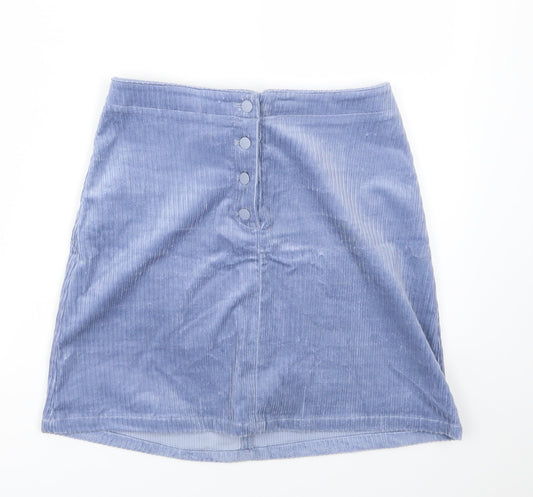 H&M Womens Blue   A-Line Skirt Size 8