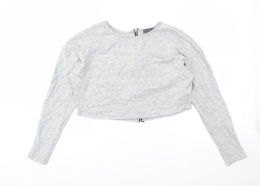 Sparkle Womens Grey   Pullover Jumper Size S