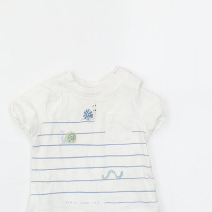 M Baby Blue Geometric  Babygrow One-Piece Size 3-6 Months