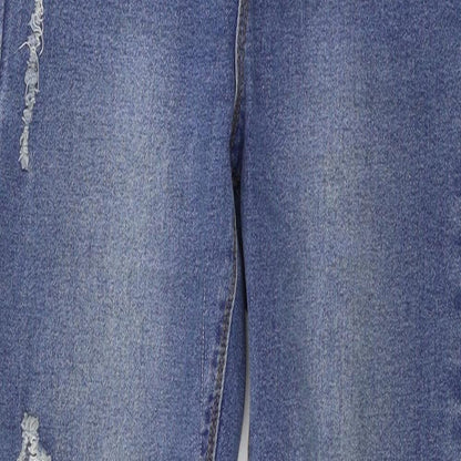 Boohoo Womens Blue  Denim Skinny Jeans Size 6 L24 in