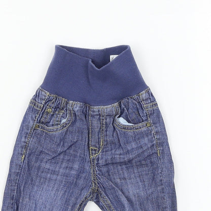 H&M Baby Blue  Denim Cargo Jeans Size 0-3 Months