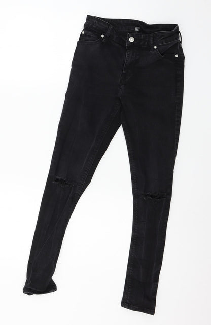ASOS Womens Black  Denim Skinny Jeans Size 28 in L32 in