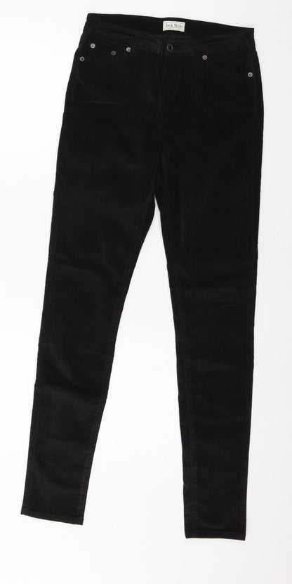 Jack Will Womens Black  Velour Snow Pants Trousers Size 12 L20 in