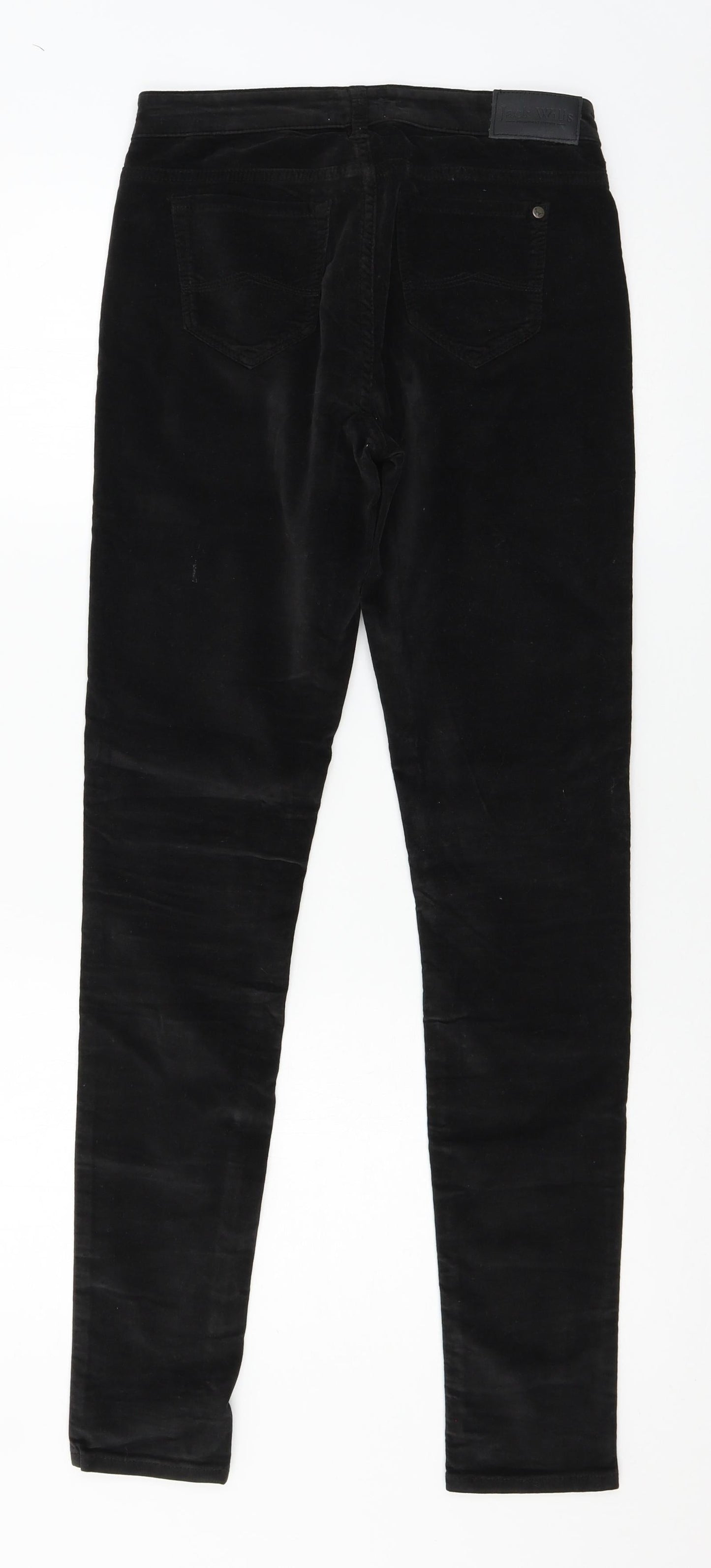 Jack Will Womens Black  Velour Snow Pants Trousers Size 12 L20 in