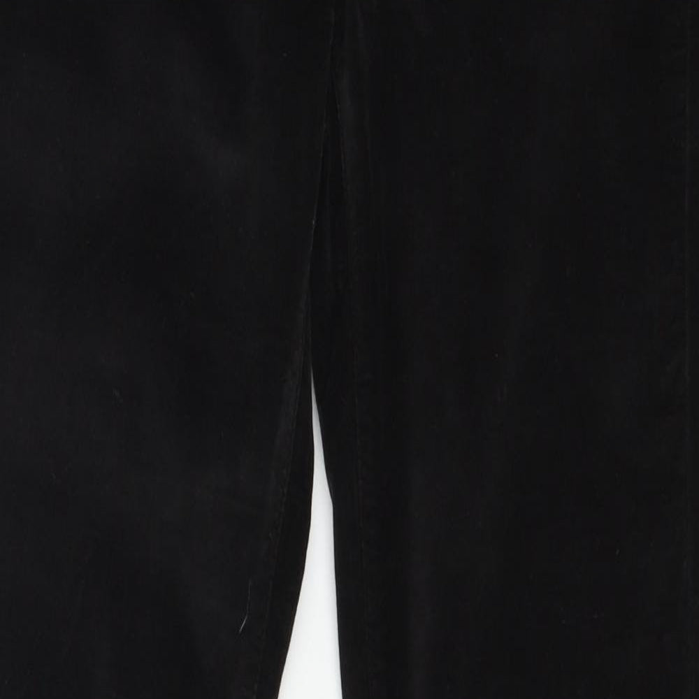 Jack Will Womens Black  Velour Snow Pants Trousers Size 12 L20 in