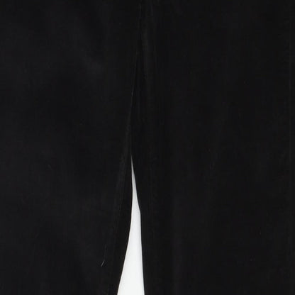 Jack Will Womens Black  Velour Snow Pants Trousers Size 12 L20 in