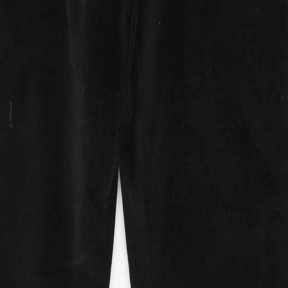 Jack Will Womens Black  Velour Snow Pants Trousers Size 12 L20 in