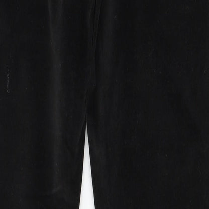 Jack Will Womens Black  Velour Snow Pants Trousers Size 12 L20 in