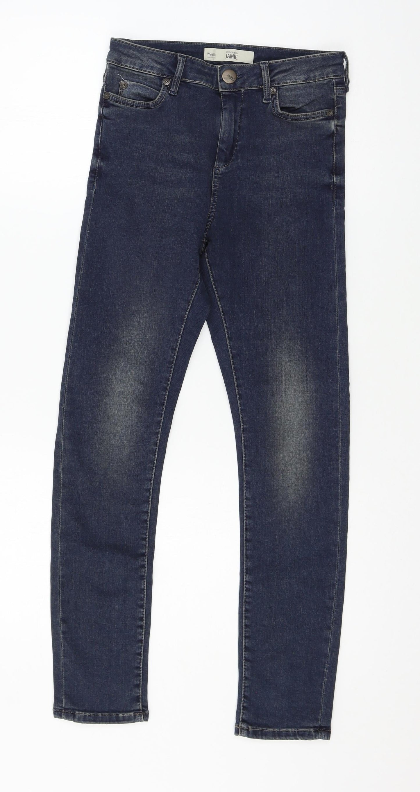 Topshop Womens Blue  Denim Skinny Jeans Size 26 in L32 in